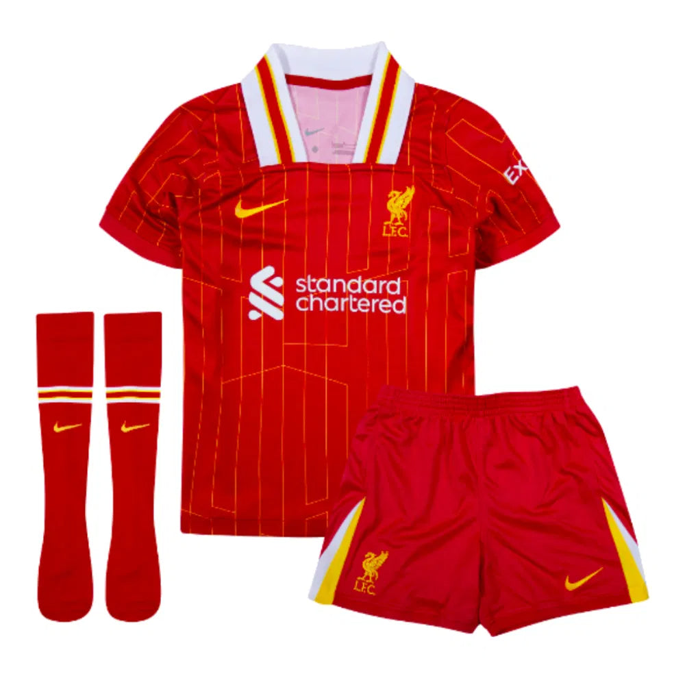 Kid's Liverpool Home Football Shirt Kit (Jersey + Shorts + Socks) 2024/25 Number Customization Only ¨C Premier League Champions Best Football Kits Shop