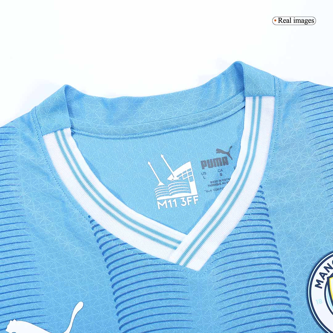 Player Version DE BRUYNE #17 Manchester City Home  Football Shirt 2023/24 Best Football Kits Shop