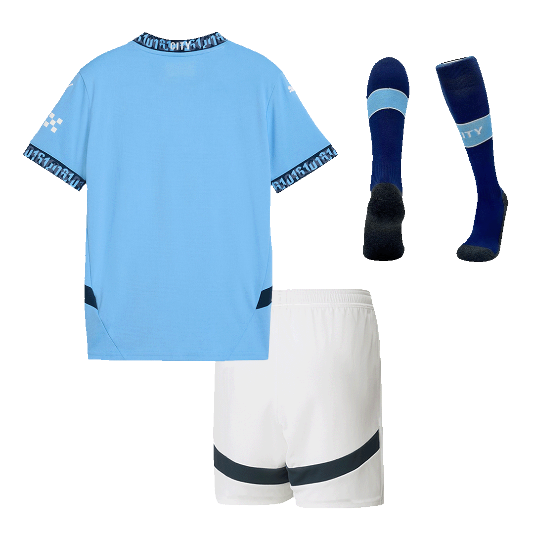 Kid's Manchester City Home  Football Shirt Kit(Jersey+Shorts+Socks) 2024/25 Best Football Kits Shop