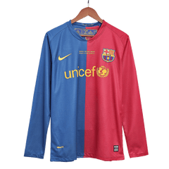 Retro A.INIESTA #8 2008/09 Barcelona Home Long Sleeve  Football Shirt- UCL Final Best Football Kits Shop