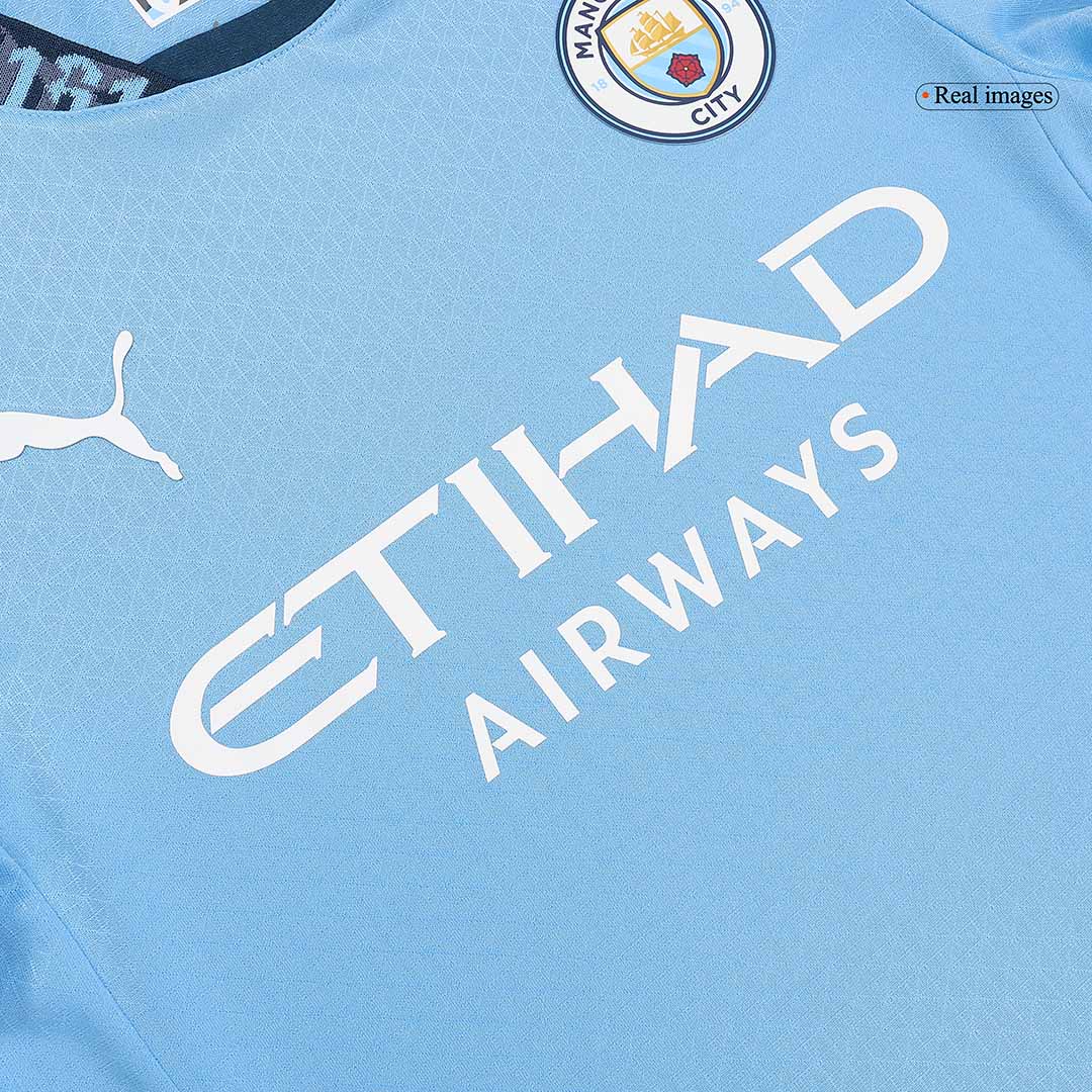 Player Version DE BRUYNE #17 Manchester City Home  Football Shirt 2024/25 - UCL Best Football Kits Shop