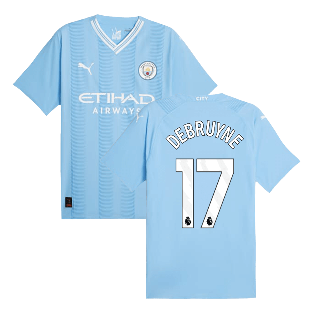 Player Version DE BRUYNE #17 Manchester City Home  Football Shirt 2023/24 Best Football Kits Shop