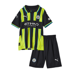 Kid's Manchester City Away  Football Shirt Kit(Jersey+Shorts+Socks) 2024/25 Best Football Kits Shop