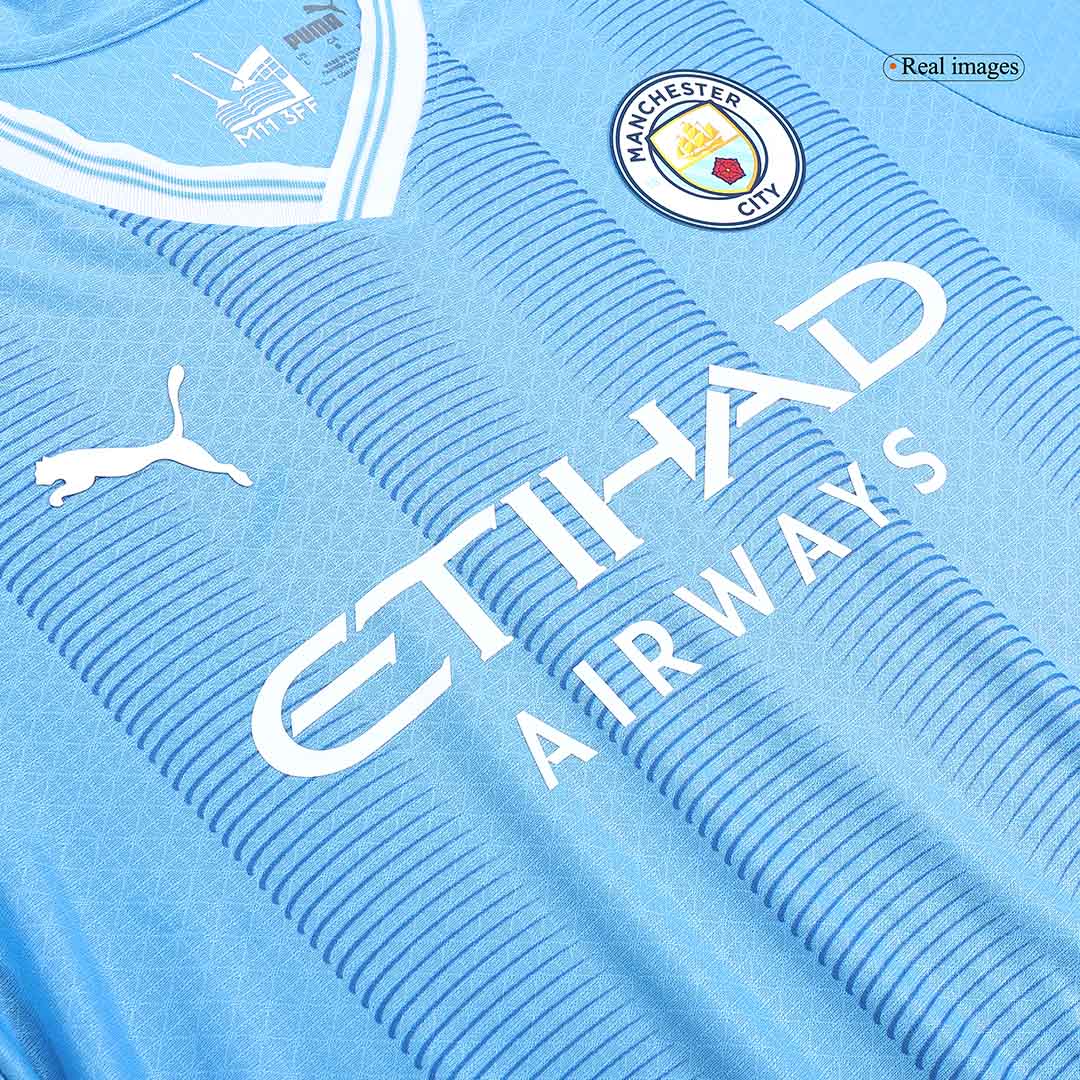 Player Version DE BRUYNE #17 Manchester City Home  Football Shirt 2023/24 Best Football Kits Shop