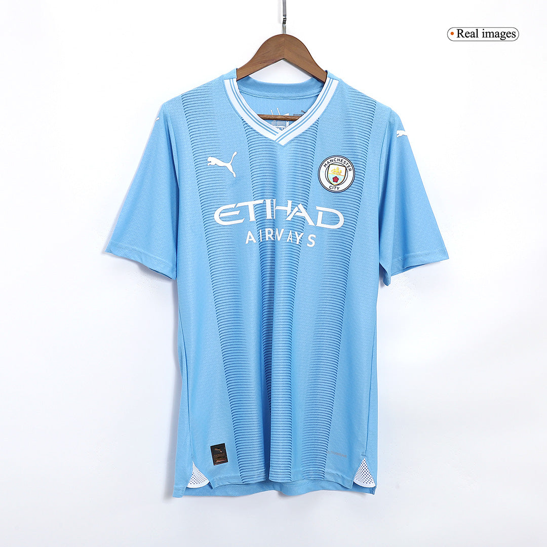 Player Version DE BRUYNE #17 Manchester City Home  Football Shirt 2023/24 Best Football Kits Shop
