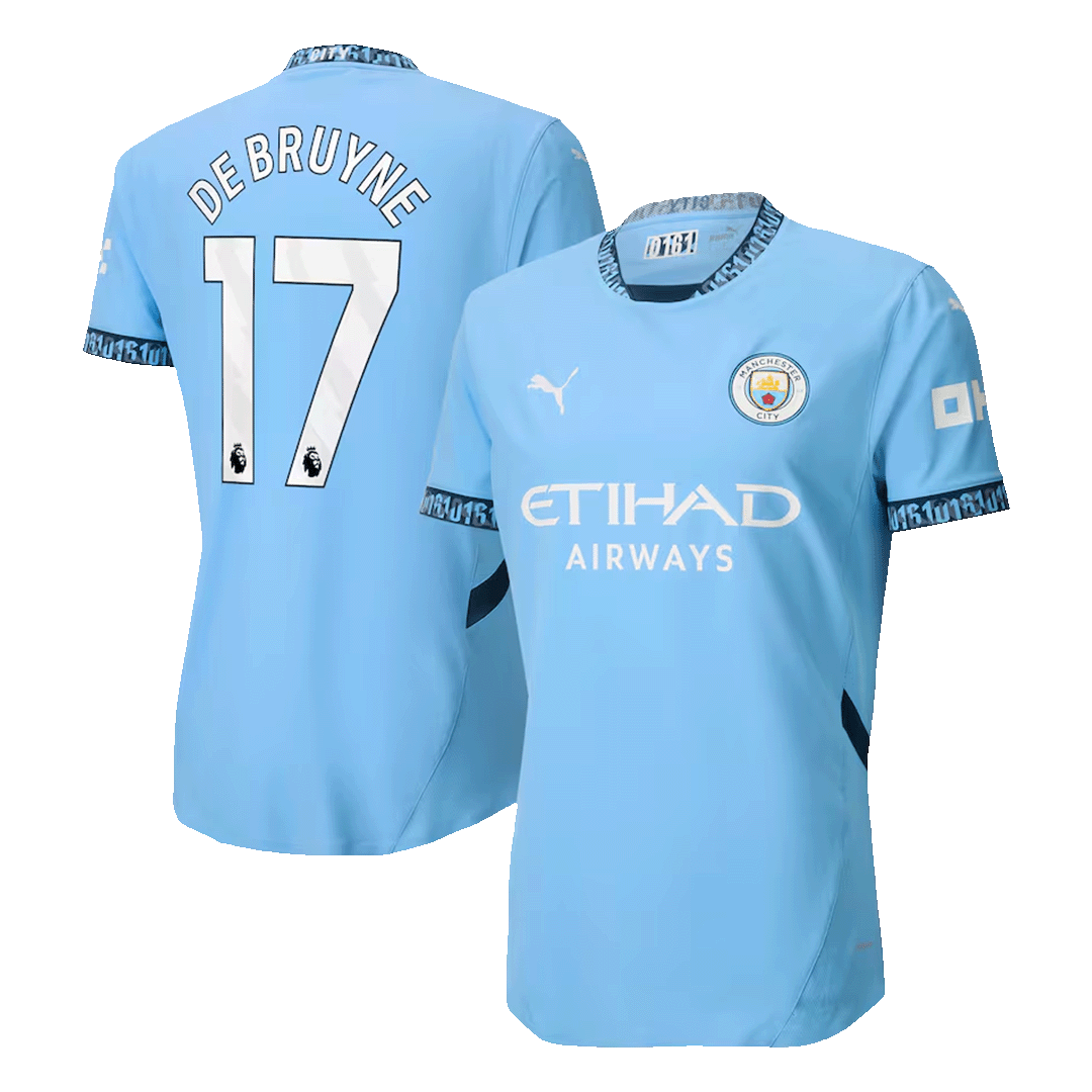 Player Version DE BRUYNE #17 Manchester City Home  Football Shirt 2024/25 Best Football Kits Shop