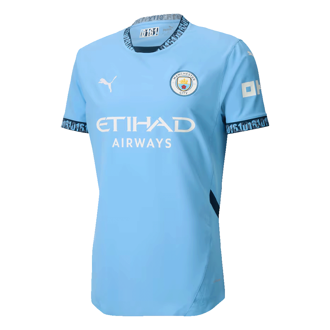 Player Version DE BRUYNE #17 Manchester City Home  Football Shirt 2024/25 Best Football Kits Shop