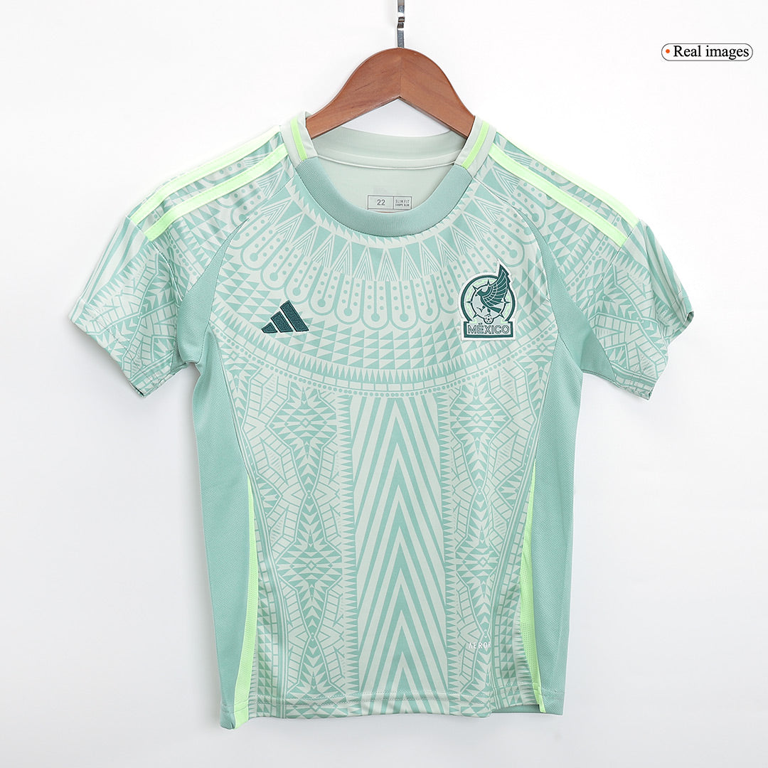 Kid's Mexico Away Jerseys Kit(Jersey+Shorts) Copa América 2024 Best Football Kits Shop