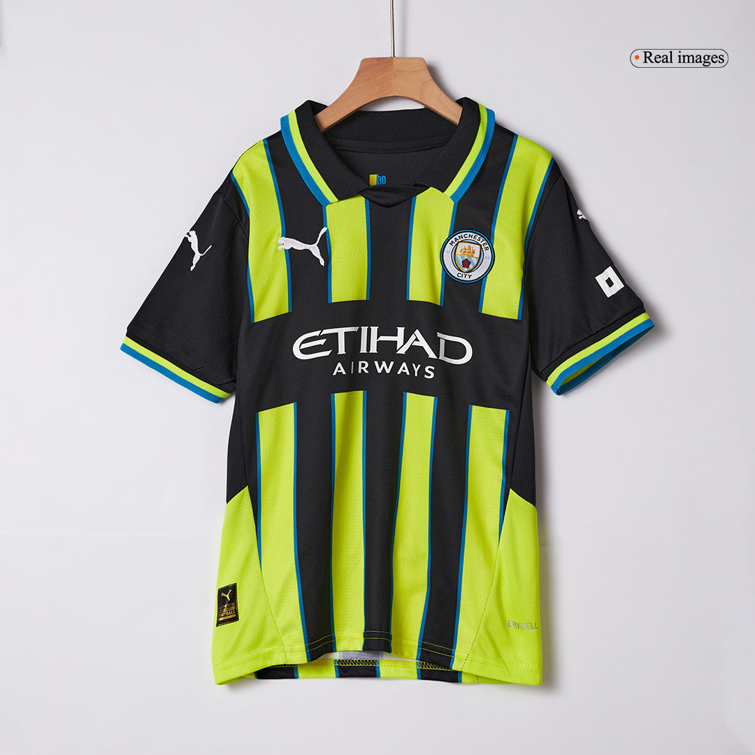 Kid's Manchester City Away  Football Shirt Kit(Jersey+Shorts+Socks) 2024/25 Best Football Kits Shop