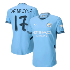 Player Version DE BRUYNE #17 Manchester City Home  Football Shirt 2024/25 - UCL Best Football Kits Shop