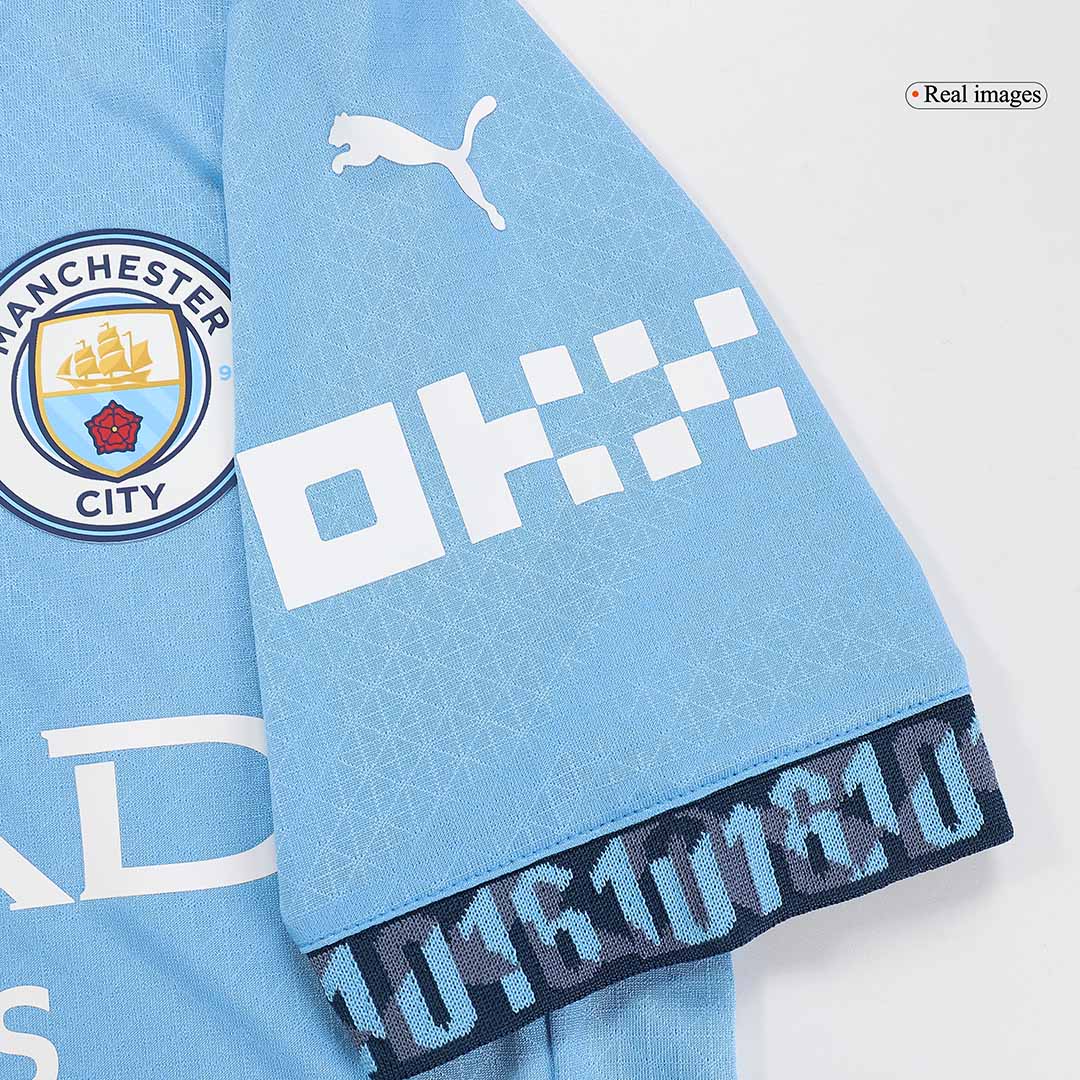 Player Version DE BRUYNE #17 Manchester City Home  Football Shirt 2024/25 - UCL Best Football Kits Shop